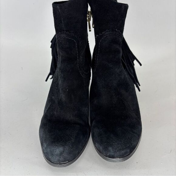Sam Edelman Louie Black Suede Fringe Ankle Boots western women’s 8 - Picture 9 of 13